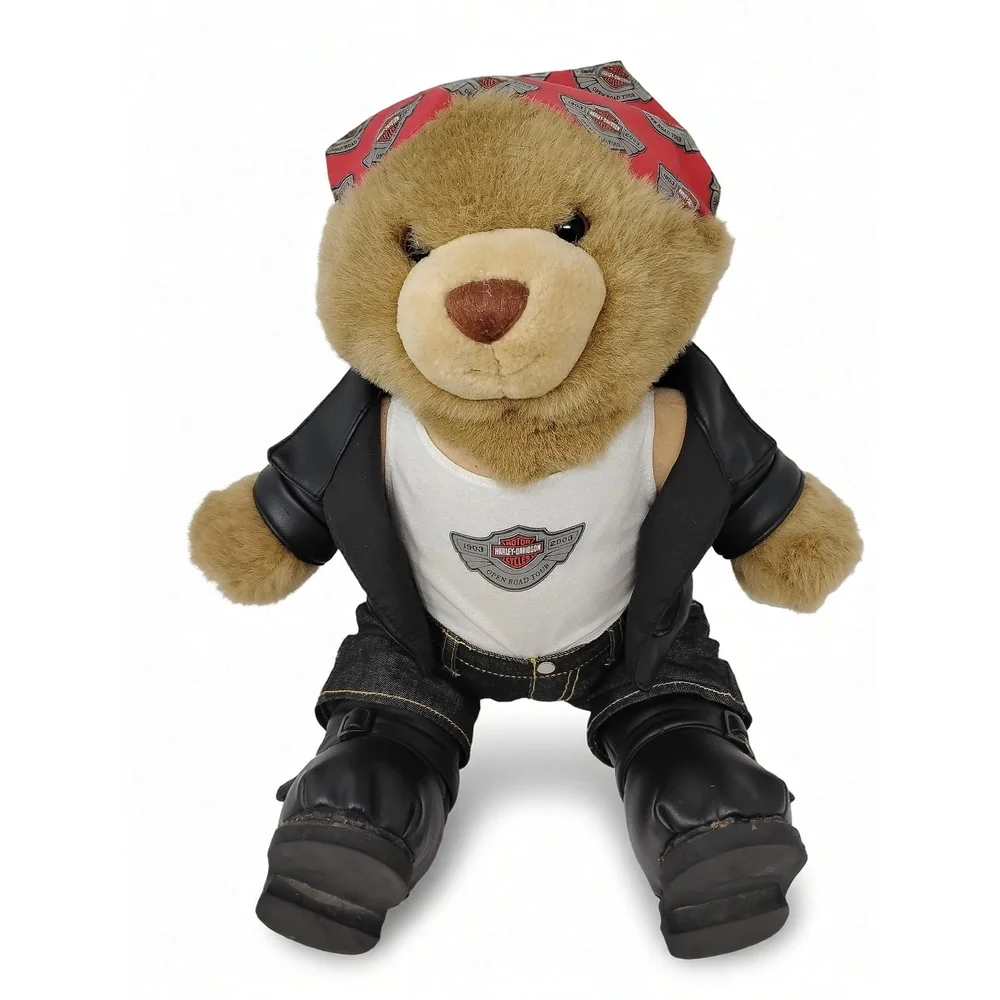 Harley Davidson 100th Anniversary Teddy Bear Plush Biker Doll 13 Inch Motorcycle